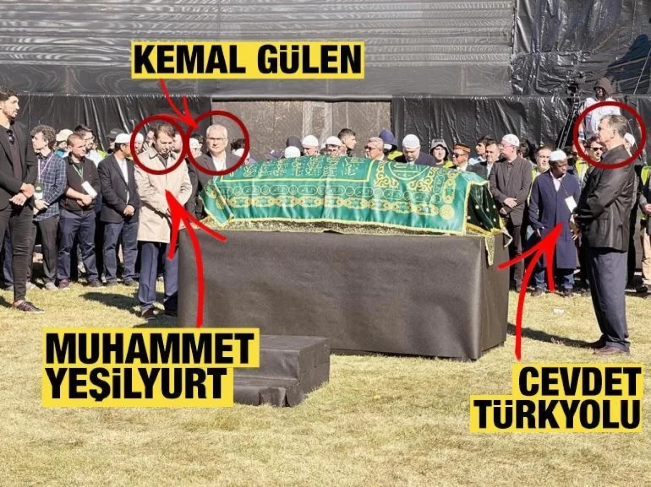 Fetullah Gülen’in Tabutunun Başında Kimler Vardı? Türkyolu, Kemal Gülen ve Kırmızı Kategoride Aranan İsim Cenazede